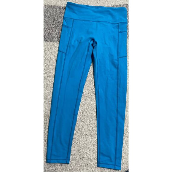 Mono B Womens Large Sweetheart No Front Seam High Waisted Leggings Blue MSRP $48 - Picture 4 of 13